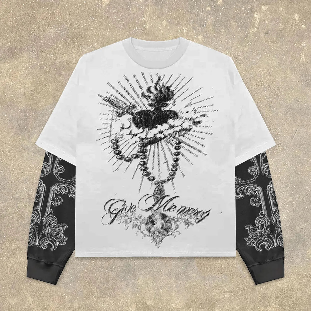 Give Me Mercy Long Sleeve Shirt - Streetwear Boulevard