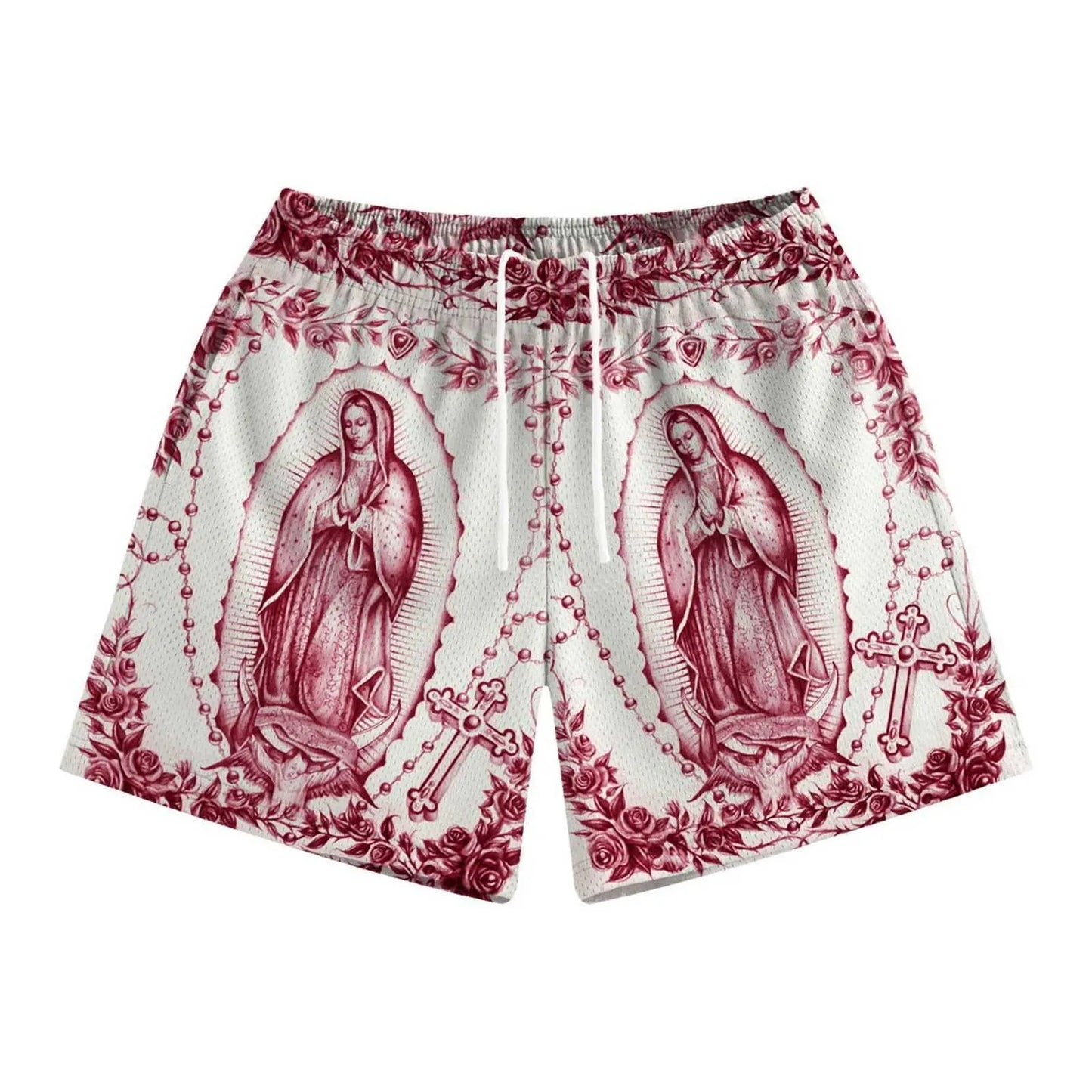 Sacred Saints Paisley Mesh Shorts - Streetwear Boulevard