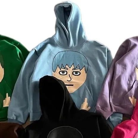 Mii Character Middle Finger Hoodie - Streetwear Boulevard