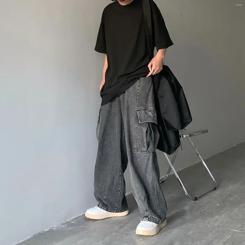 Baggy Cargo Pocket Jeans - Streetwear Boulevard