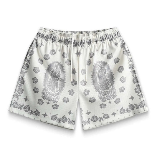 Sacred Saints Paisley Mesh Shorts - Streetwear Boulevard