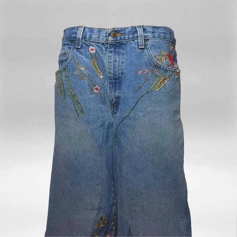 Wanderer's Garden Denim Jeans - Streetwear Boulevard