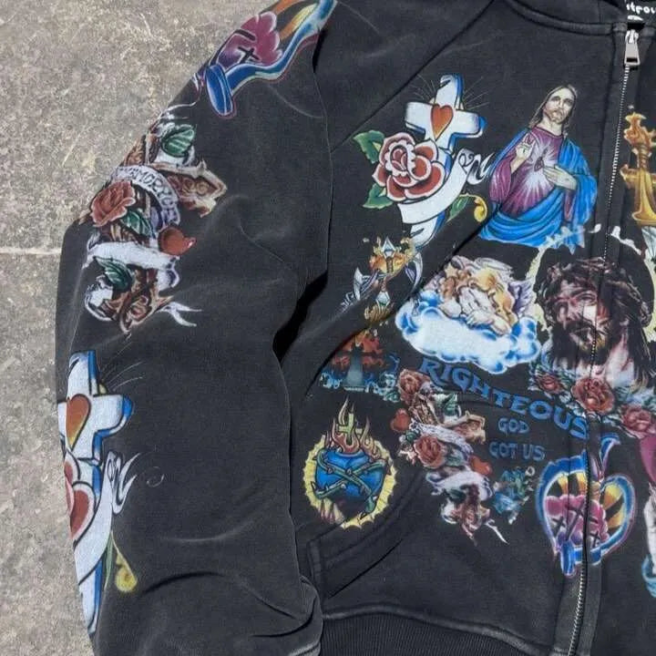 Risen Christian Zipper Hoodie - Streetwear Boulevard
