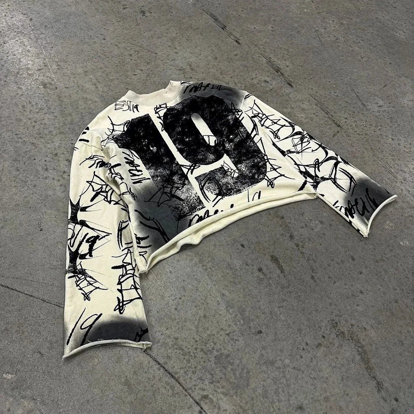 Graffiti Jersey Long Sleeve Shirt - Streetwear Boulevard