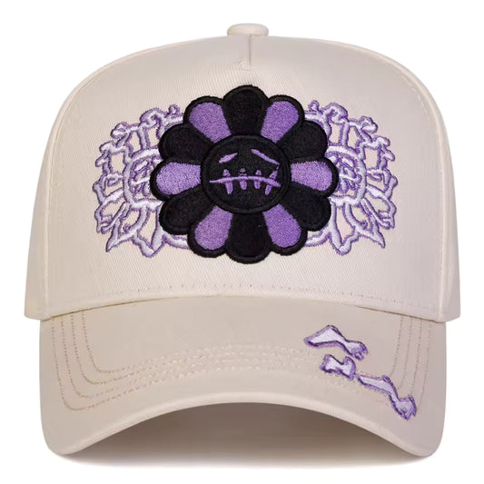 Onyx Violet Shadow Floral Hat - Streetwear Boulevard