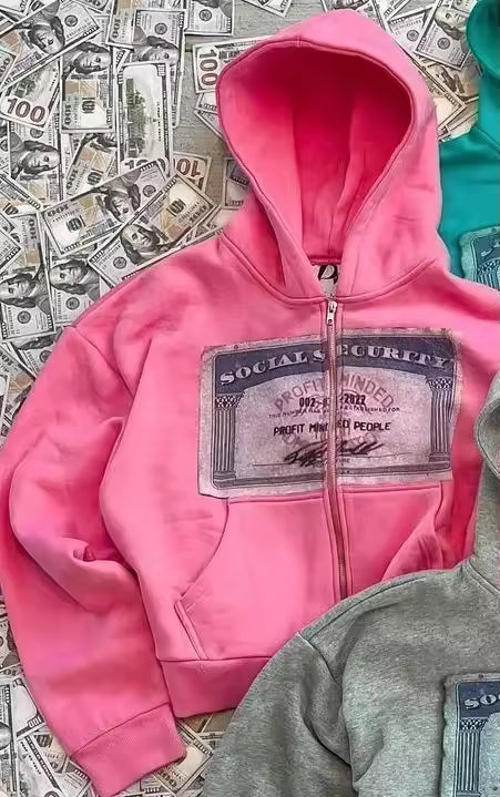 Social Security Zipper Jacket - Streetwear Boulevard