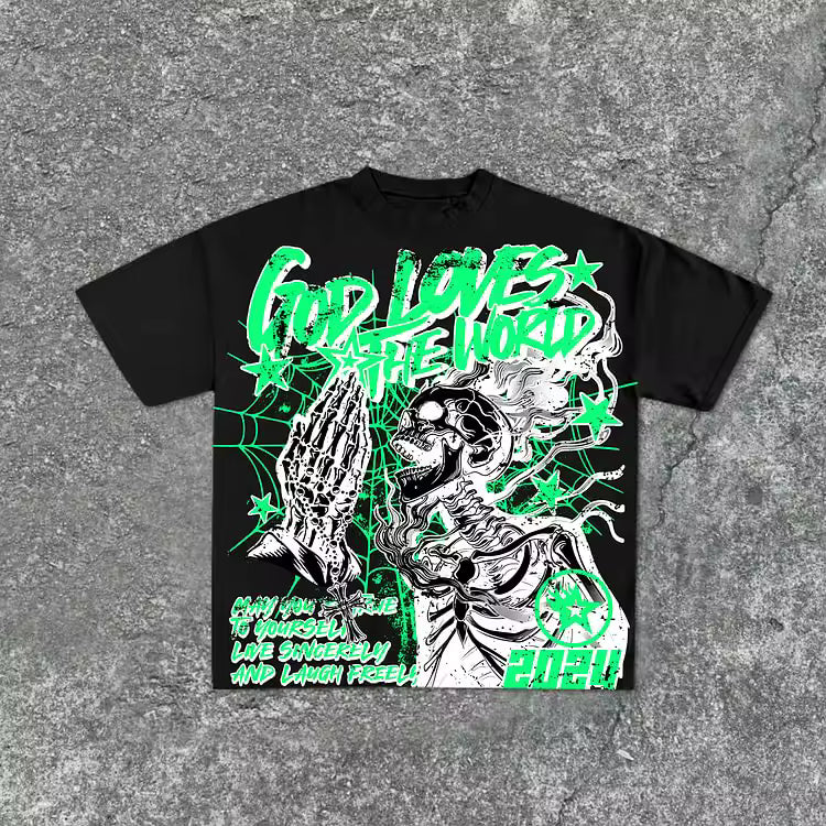 God Loves The World T-Shirt - Streetwear Boulevard