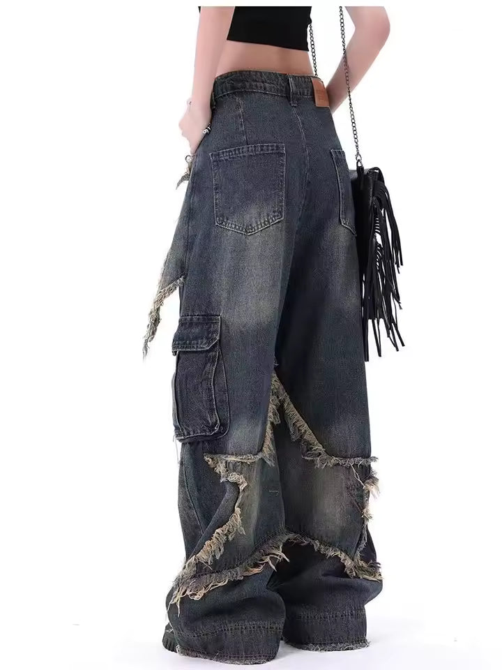 Worn & Torn Star Jeans - Streetwear Boulevard