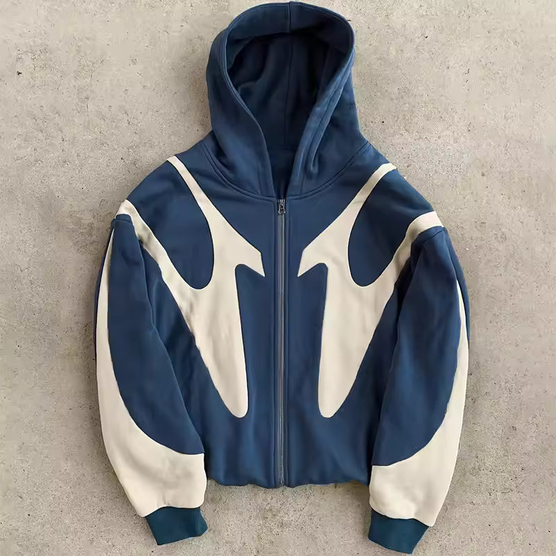 Shadowcurve Zipper Jacket - Streetwear Boulevard