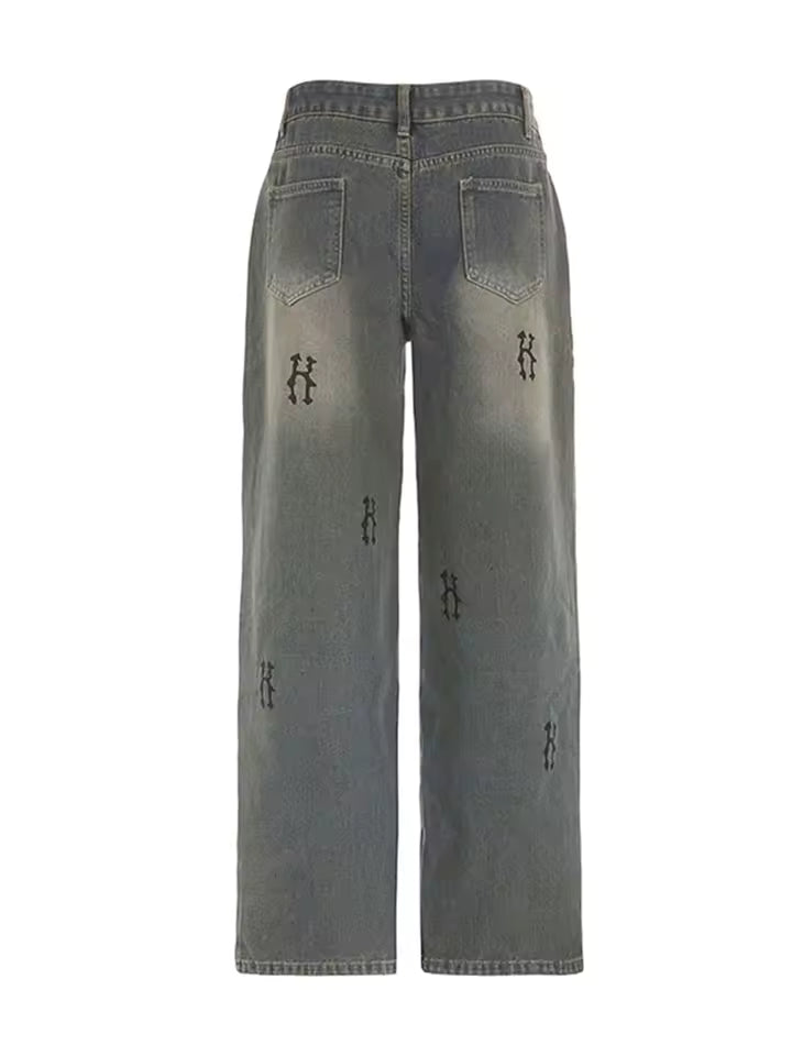 Ghost Wash Denim Jeans - Streetwear Boulevard