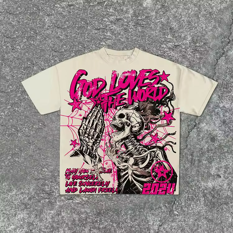 God Loves The World T-Shirt - Streetwear Boulevard