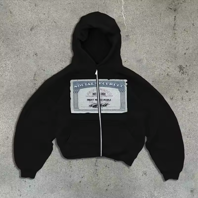 Social Security Zipper Jacket - Streetwear Boulevard