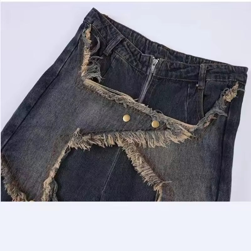 Worn & Torn Star Jeans - Streetwear Boulevard