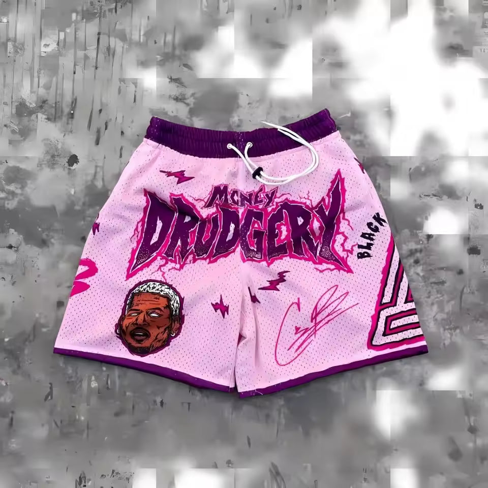 Money Drudgery Mesh Shorts - Streetwear Boulevard