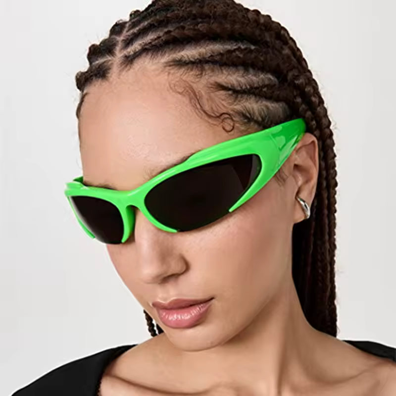Retro Oval Frame Sunglasses - Streetwear Boulevard