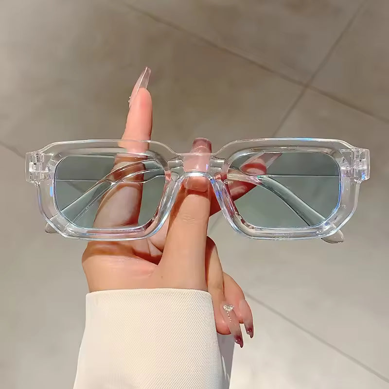 Vintage Rectangle Frame Sunglasses - Streetwear Boulevard