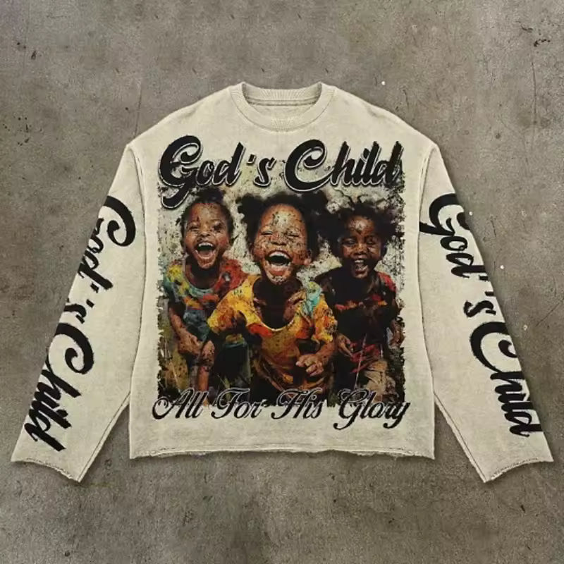 "God's Child" Long Sleeve Shirt - Streetwear Boulevard