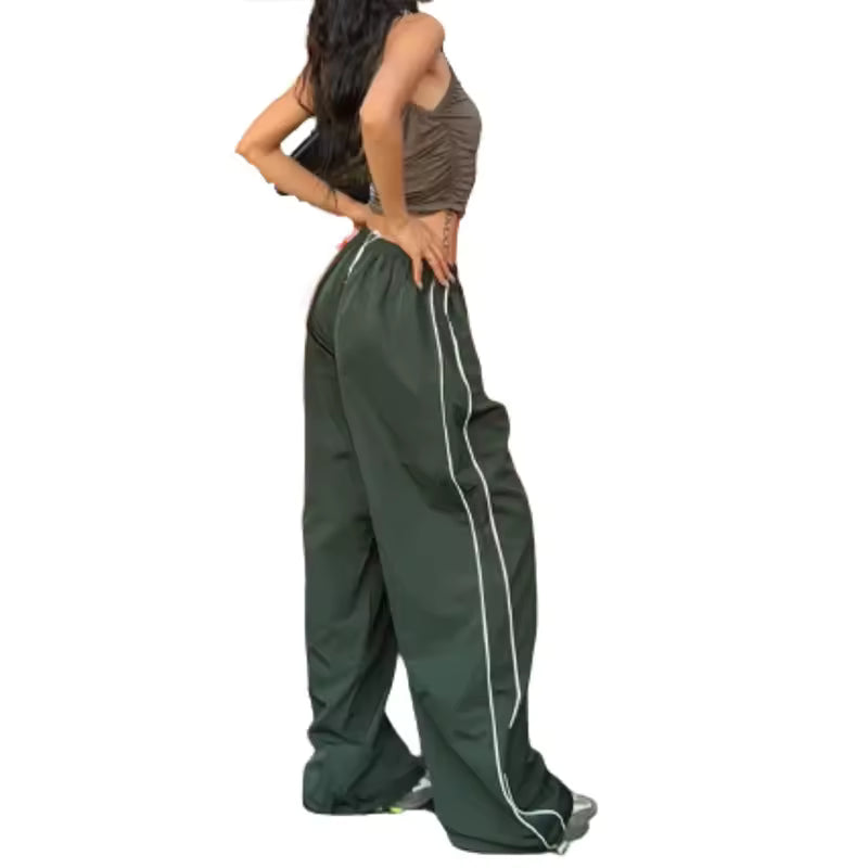 Retro Stripes Parachute Pants - Streetwear Boulevard