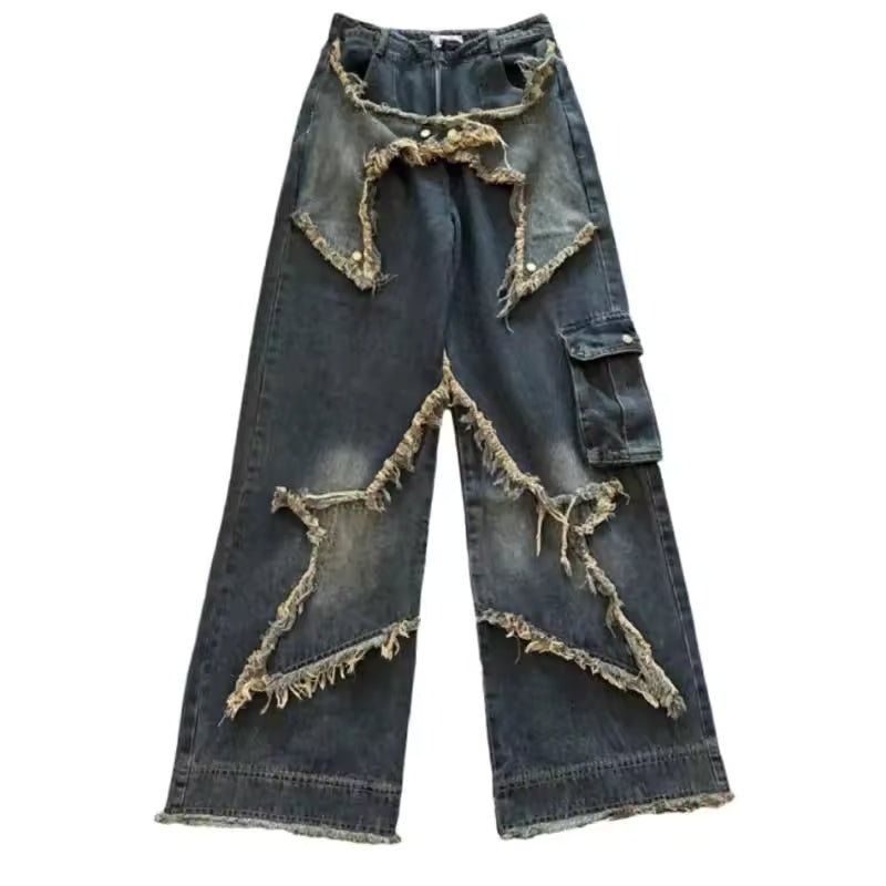 Worn & Torn Star Jeans - Streetwear Boulevard