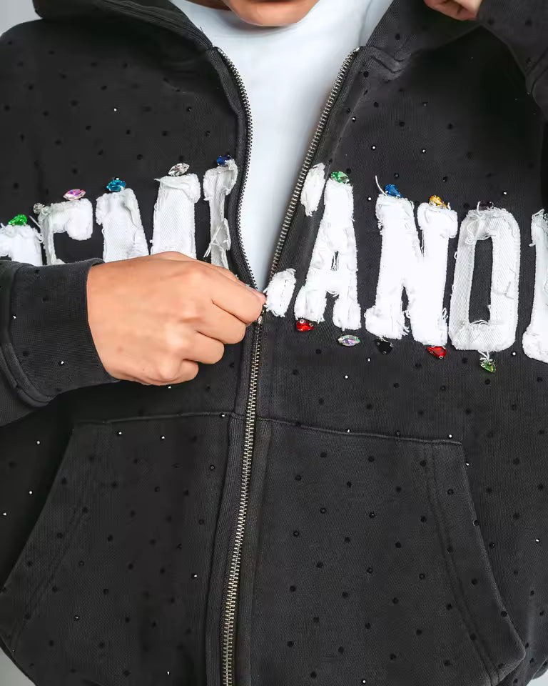 Demeanor Diamond-Dust Luxe Jacket - Streetwear Boulevard