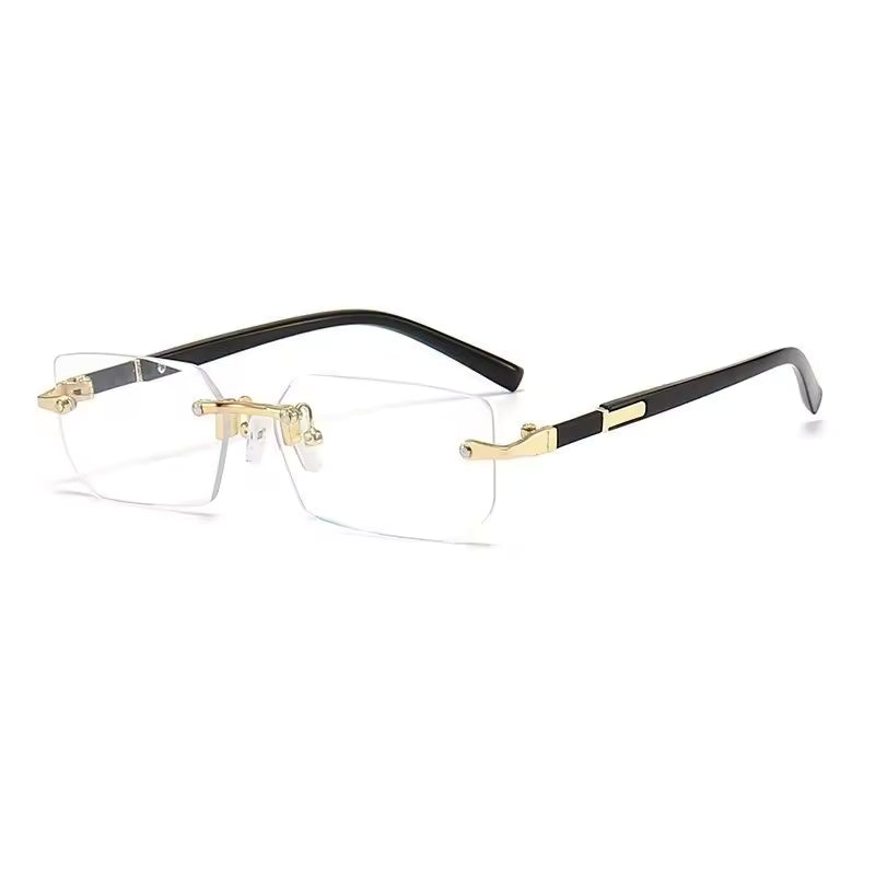 Retro Rimless Frame Sunglasses - Streetwear Boulevard