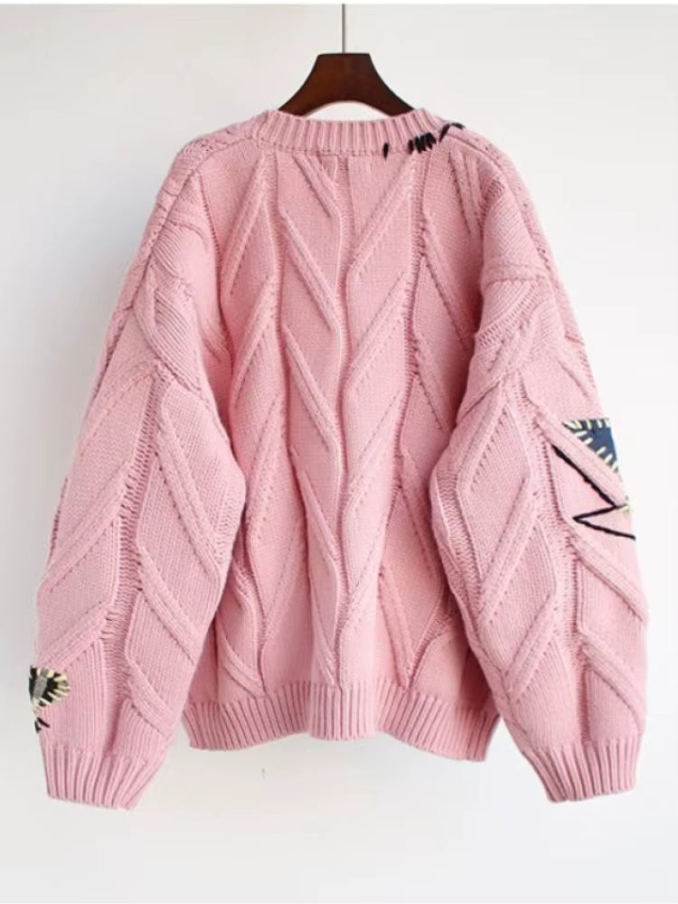 Storyteller Cable Knit Sweater - Streetwear Boulevard
