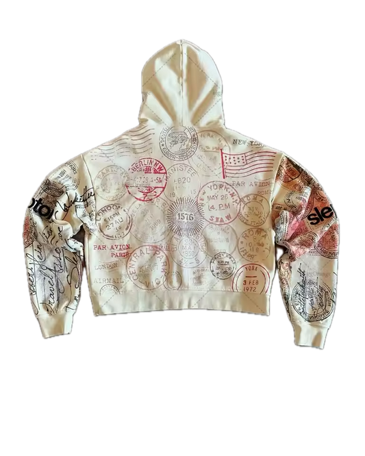 Slepton "Air Mail Archive" Zip Hoodie - Streetwear Boulevard
