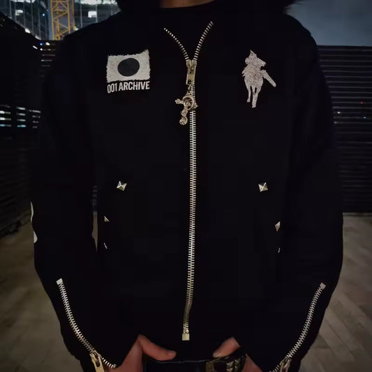 100 Archive Fur-Trim Zip-Up Jacket - Streetwear Boulevard
