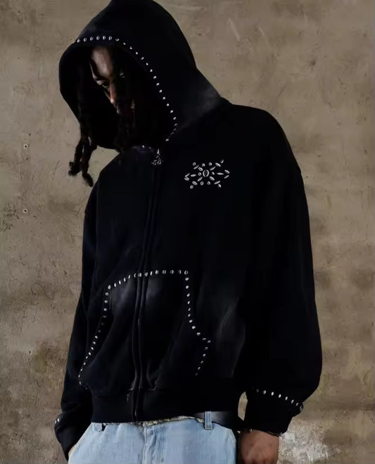 Studded Outline Jacket - Streetwear Boulevard