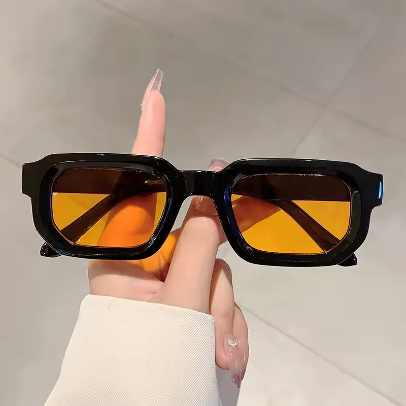 Vintage Rectangle Frame Sunglasses - Streetwear Boulevard