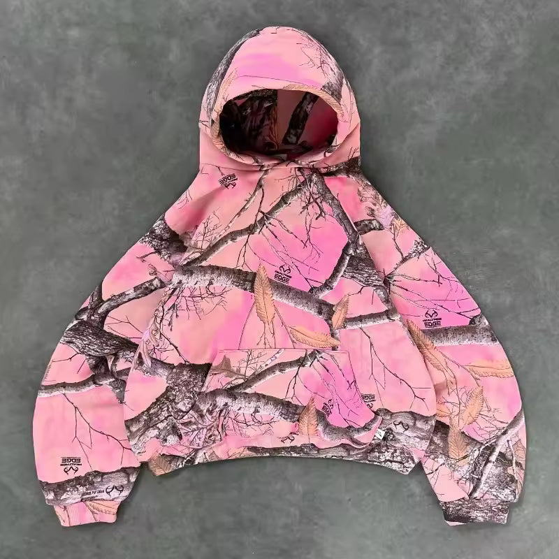 Pink Camouflage Hoodie - Streetwear Boulevard