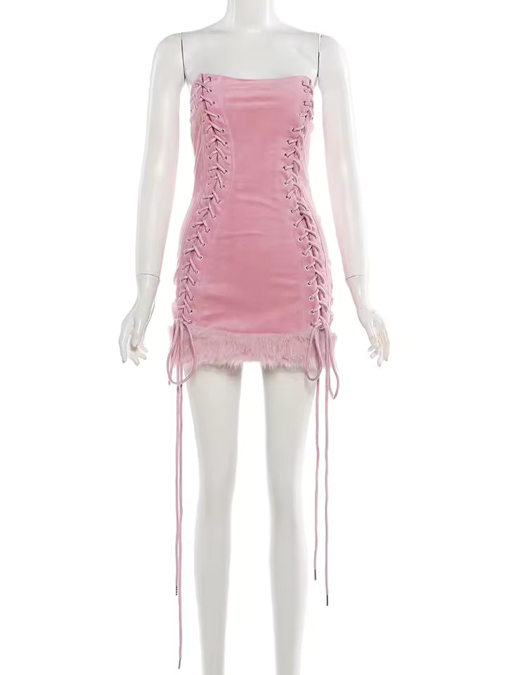 Pixel Pink Plush Dress