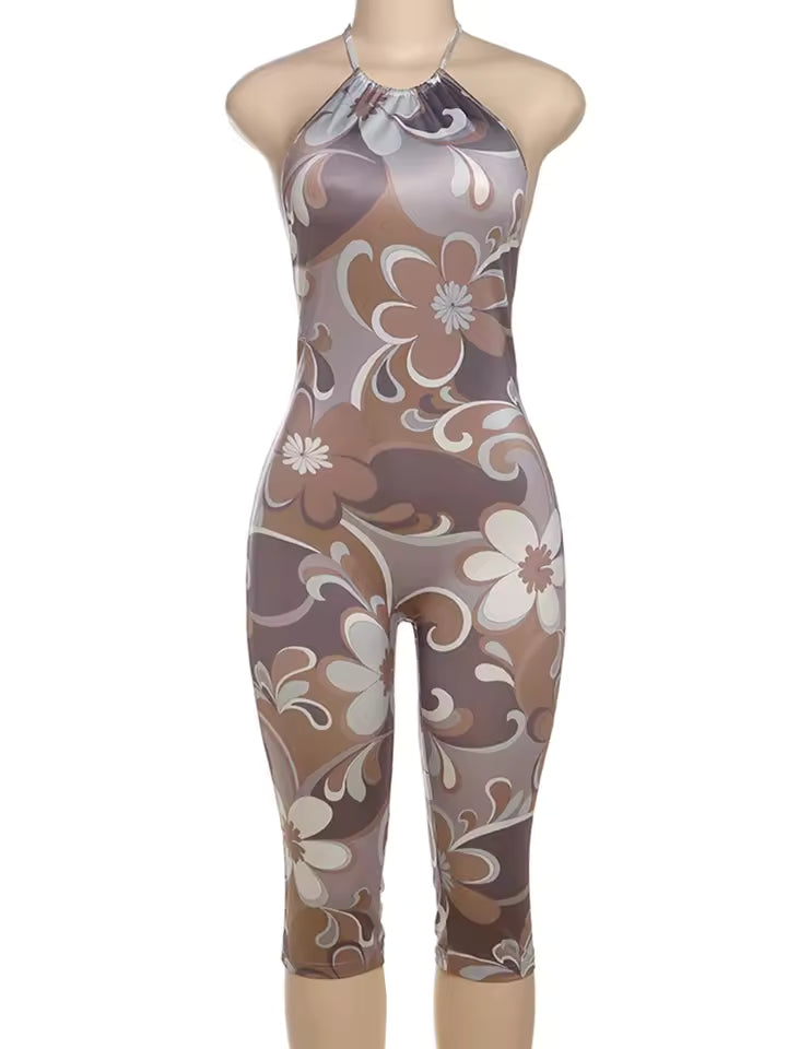 Botanical Flower Jumpsuit - Streetwear Boulevard