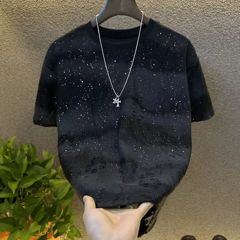 Vintage Rhinestone Solid Shirts - Streetwear Boulevard