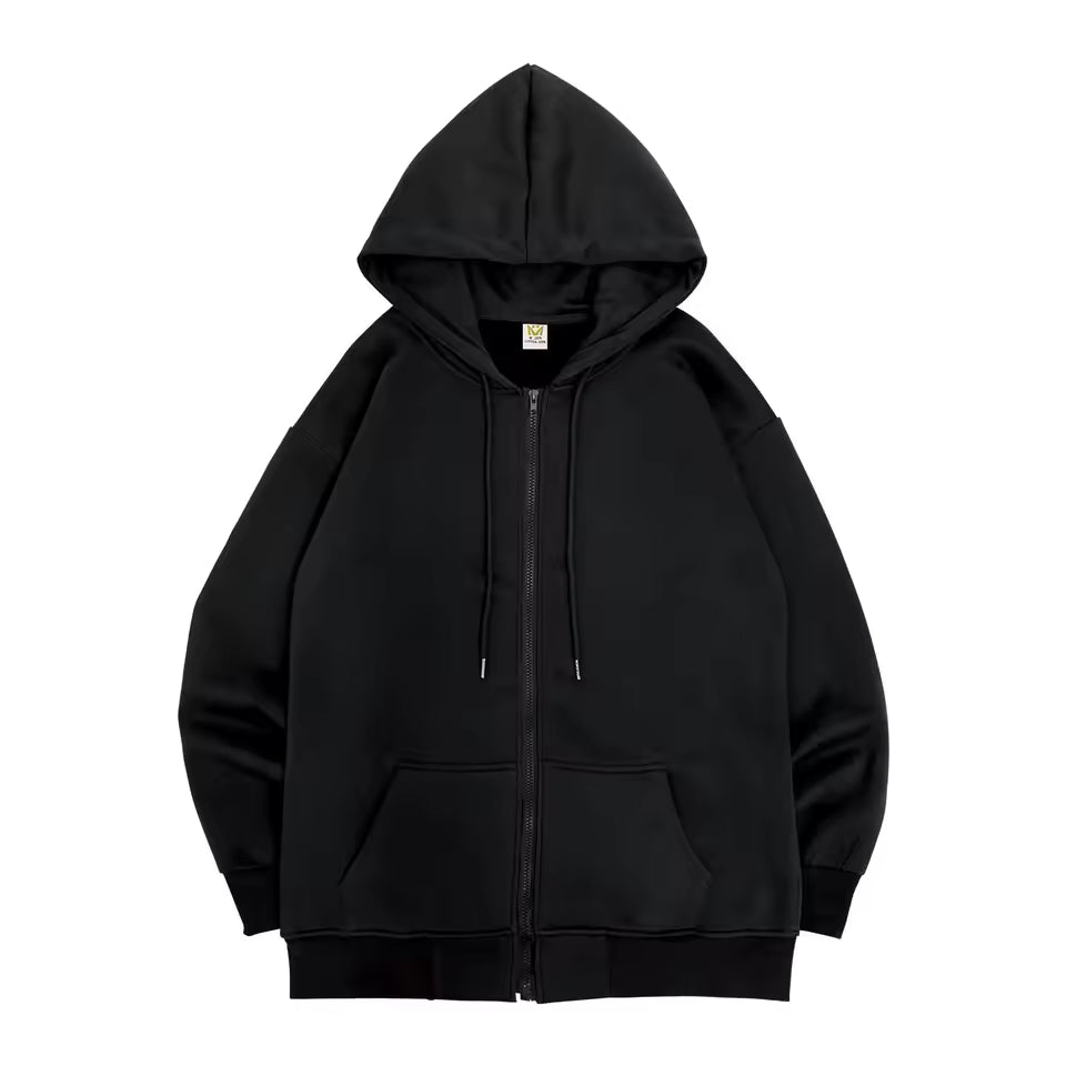 Plain Zipper Jacket - Streetwear Boulevard