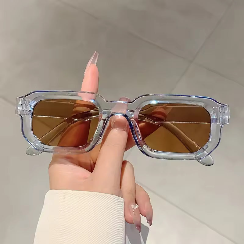 Vintage Rectangle Frame Sunglasses - Streetwear Boulevard