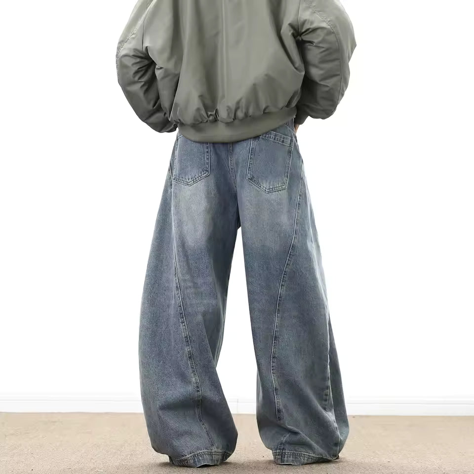 The Helix Twisted-Seam Wide-Leg Jeans