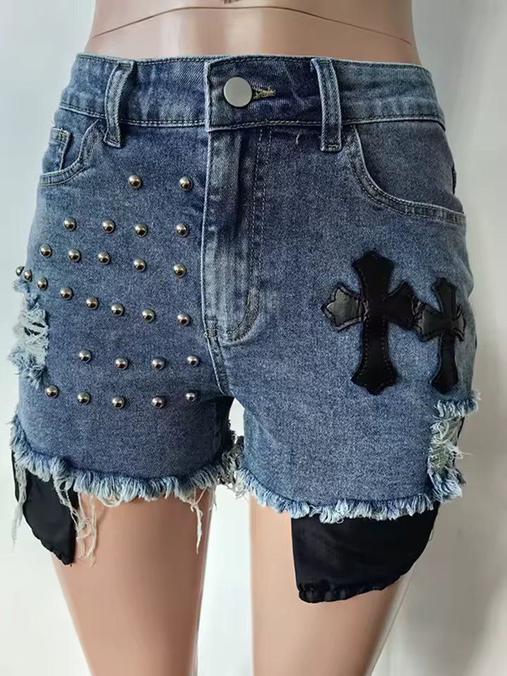Distressed Devotion Shorts - Streetwear Boulevard