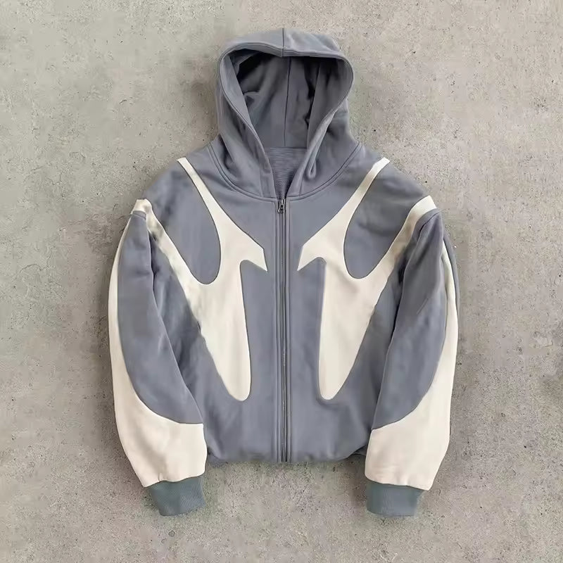 Shadowcurve Zipper Jacket - Streetwear Boulevard