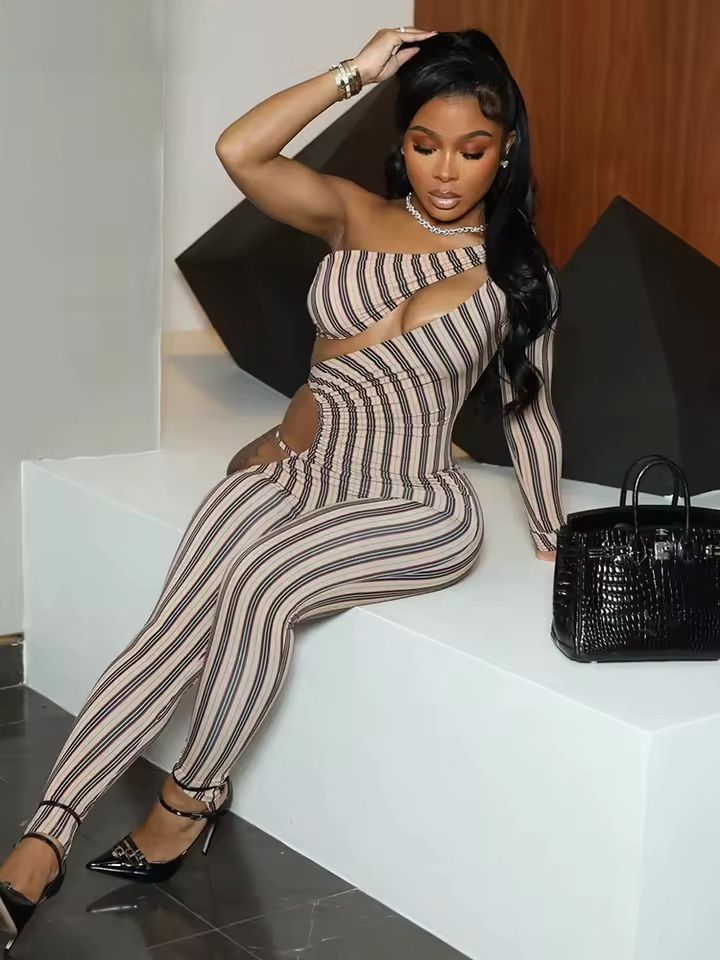 The Illusion Stripe Jumpsuit