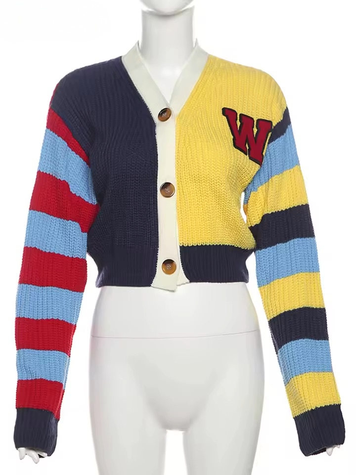 The "Varsity" Split Knit Sweater - Streetwear Boulevard
