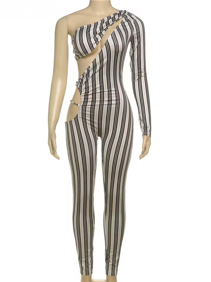 The Illusion Stripe Jumpsuit - Streetwear Boulevard