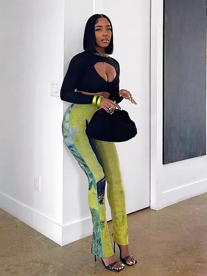 Emerald Flow Mesh Pants - Streetwear Boulevard