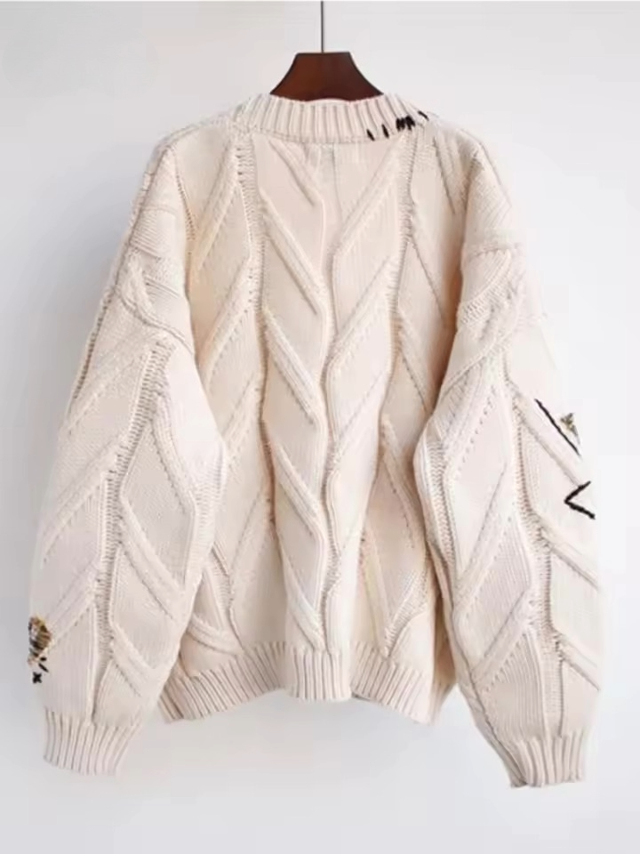 Storyteller Cable Knit Sweater - Streetwear Boulevard