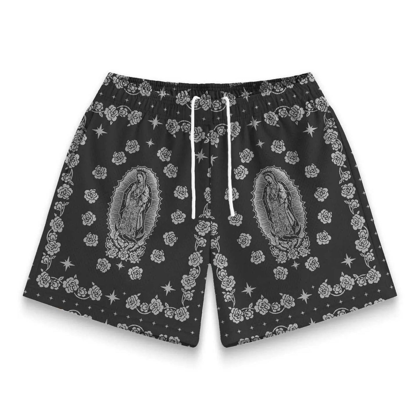 Sacred Saints Paisley Mesh Shorts - Streetwear Boulevard