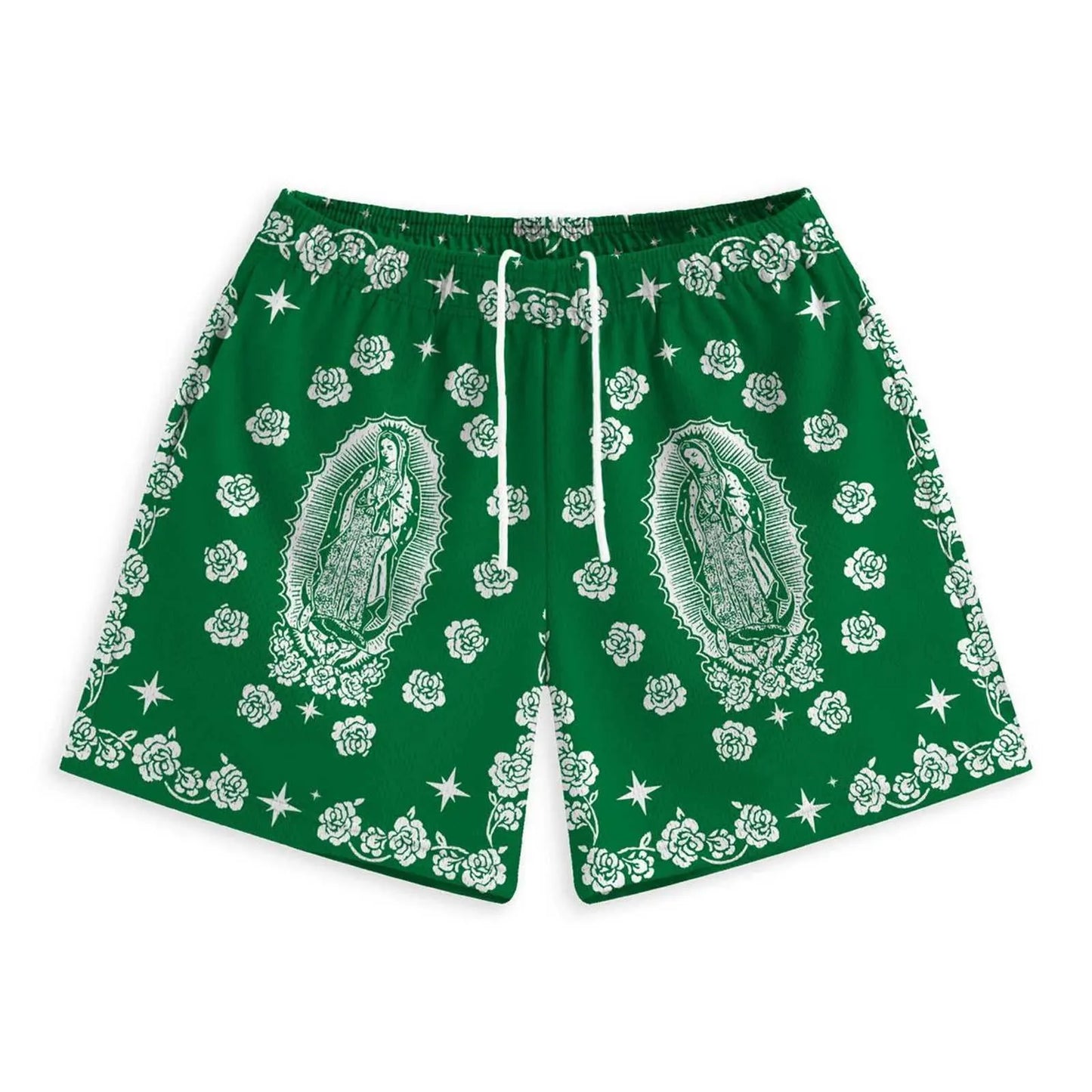 Sacred Saints Paisley Mesh Shorts - Streetwear Boulevard