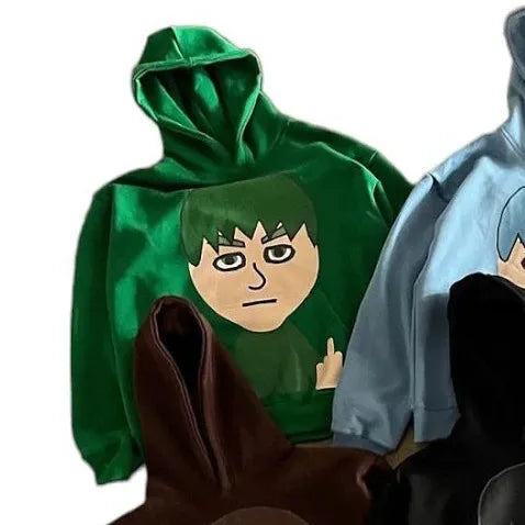 Mii Character Middle Finger Hoodie - Streetwear Boulevard