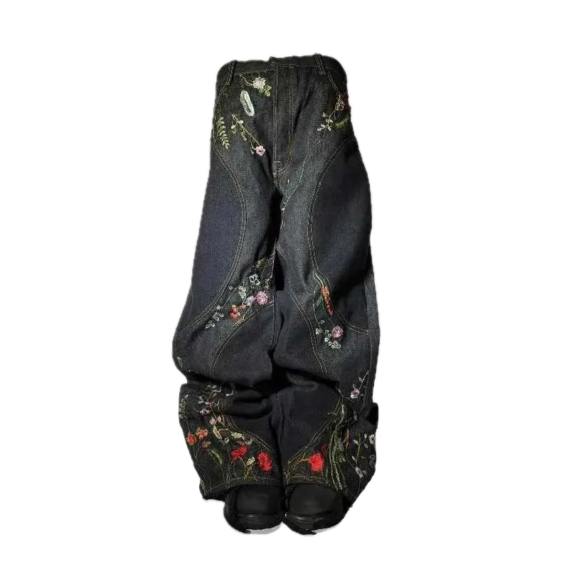 Wanderer's Garden Denim Jeans - Streetwear Boulevard
