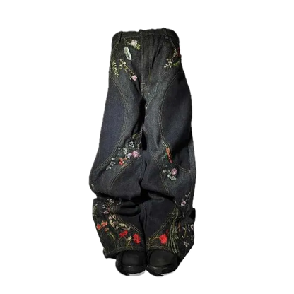 Wanderer's Garden Denim Jeans - Streetwear Boulevard