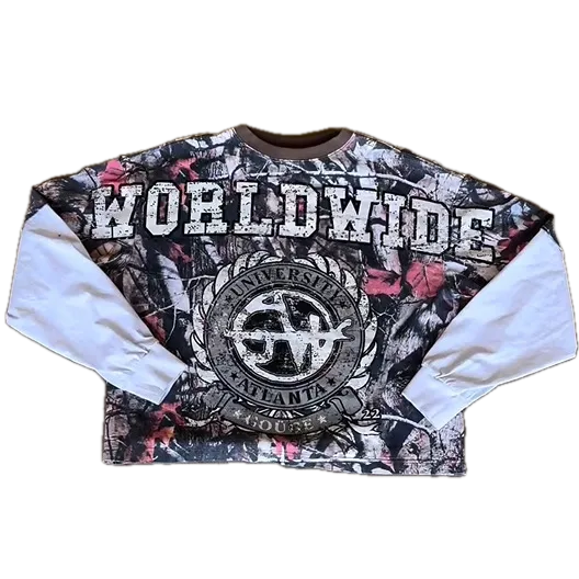 Worldwide Camo Long Sleeve Shirt - Streetwear Boulevard